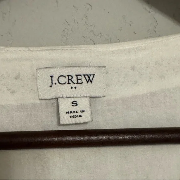 Women's J. Crew White 100% Cotton Long Sleeve Dress - Picture 6 of 10